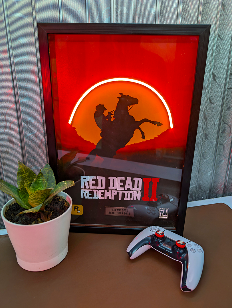 RED DEAD REDEMPTION 2 NEON FRAME - Image 2